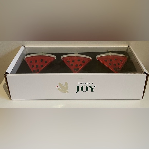 Set Of Three Large Watermelon Ornaments Home Decor - Kitchenn Decor Fruits - Picture 2 of 6